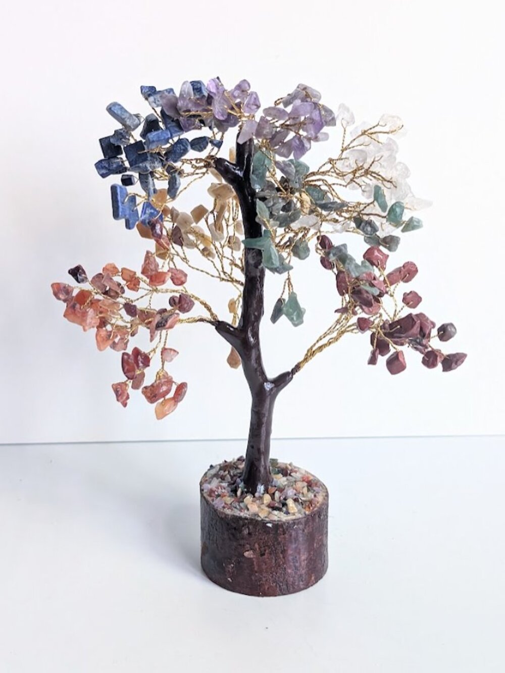 Tree of Life with 7 Gemstone and Healing Stones Feng Shui, Good Luck